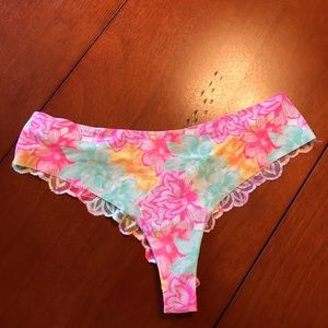 PINK by VS lace-back extra low rise thong